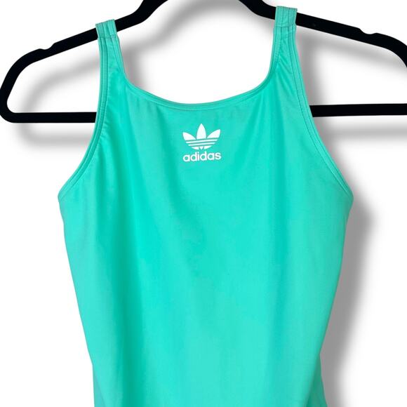 NEW Adidas Originals Prism Mint Trefoil Classic Logo One-Piece Sport Swimsuit - Picture 6 of 10